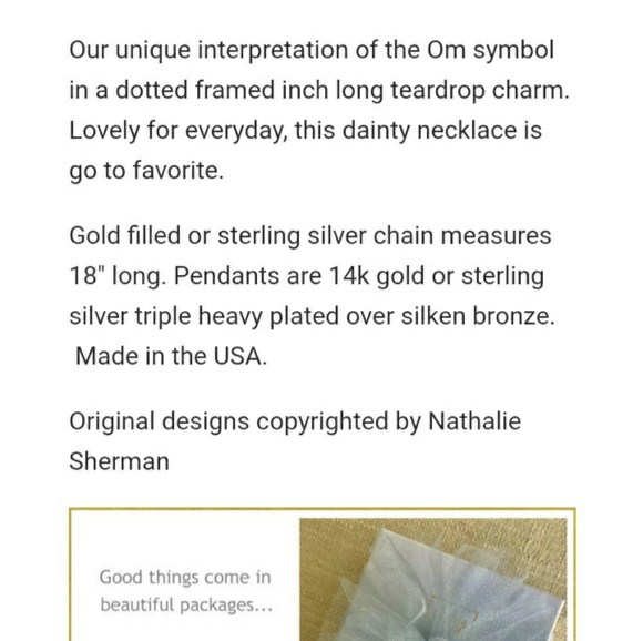 OM Sterling Silver Necklace - Picture 4 of 11